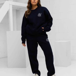 24 Uomo Knitted Trainingspak Dames Navy
