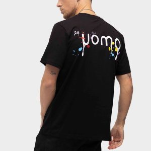 24 Uomo Paint T-shirt Zwart
