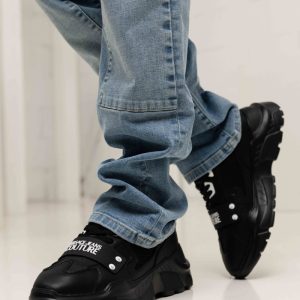 Versace Jeans Couture Fondo Speedtrack Nylon/Leather Sneakers Heren Zwart